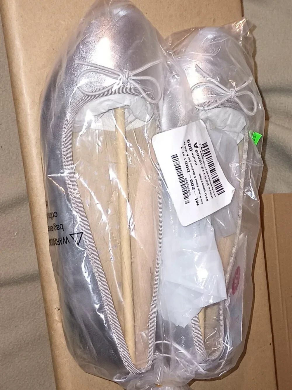 NEW Kids' Diana Slip-On Ballet Flats - Cat & Jack™ Silver 5